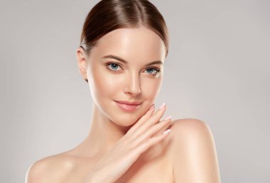 Woman with Clean Fresh Skin clipart