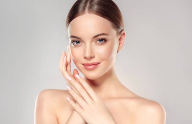 Woman with Clean Fresh Skin clipart