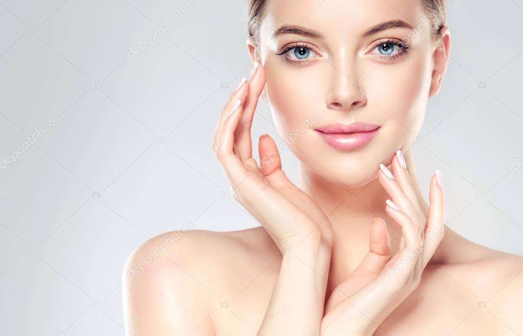 Young Woman with Clean Fresh Skin 