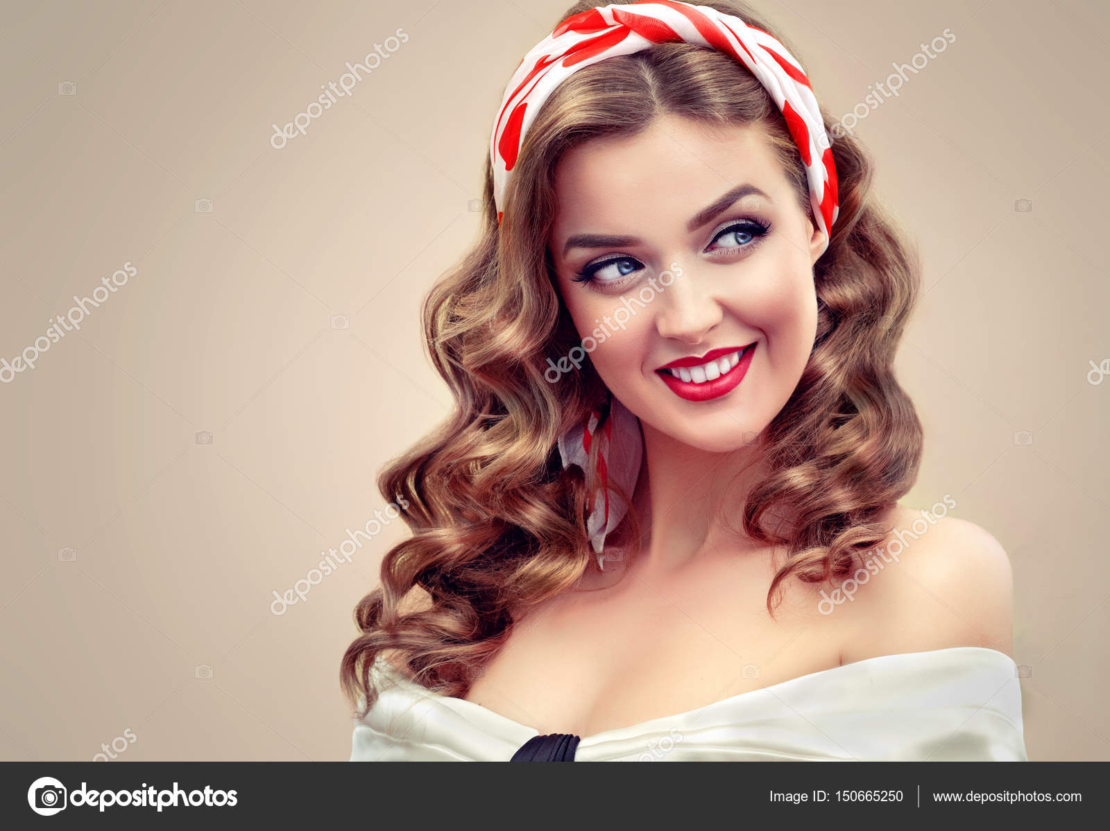 Vintage Pin Up Girl Stock Photo Sofia Zhuravets 150665250