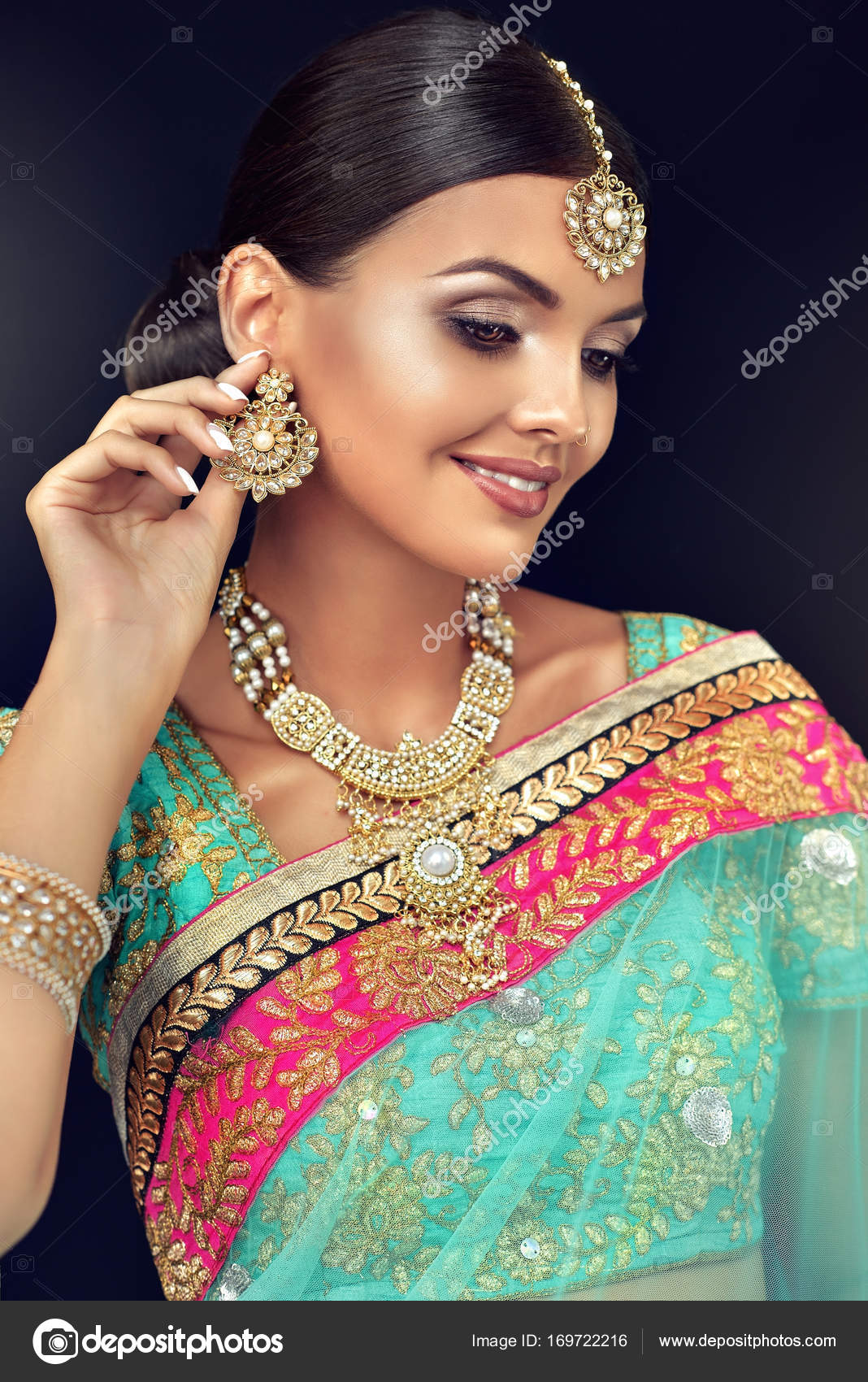 Portrait Of Beautiful Indian Girl Stock Photo Portrait Of Beautiful Indian Girl Stock Photo