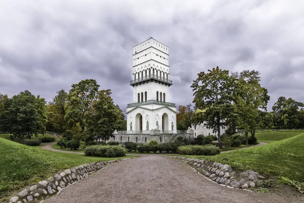 white tower/ white tower in Alexander Park, Pushkin, Russia