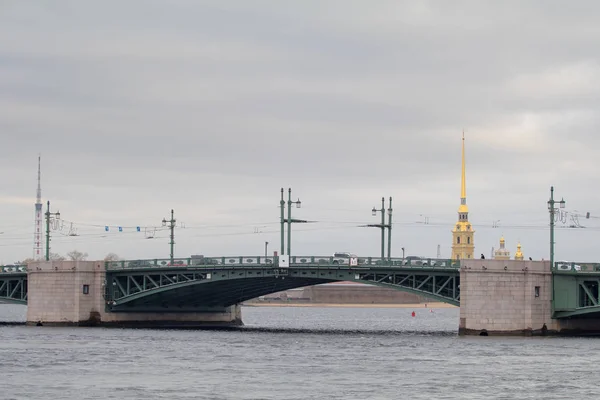 Міст Палацу Palace Bridge Санкт Петербург Російська Федерація — стокове фото