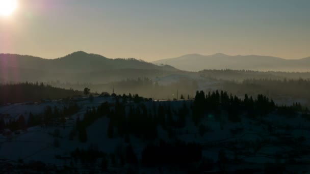 Paysage de montagne coloré au coucher du soleil Timelapse — Video