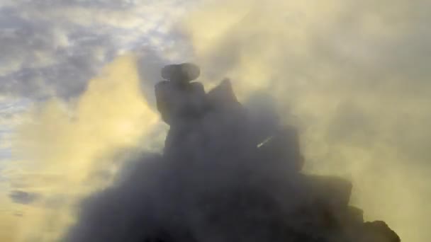 Earth, volcanic activity, Geothermal area , fumaroles volcanic boiling mud pots, Iceland. — Stock Video