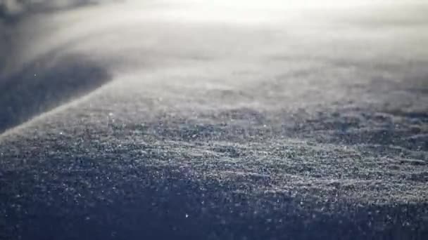 Schnee-Zeitlupe, gefrorener Winterschuss, kalter Polarzyklon — Stockvideo