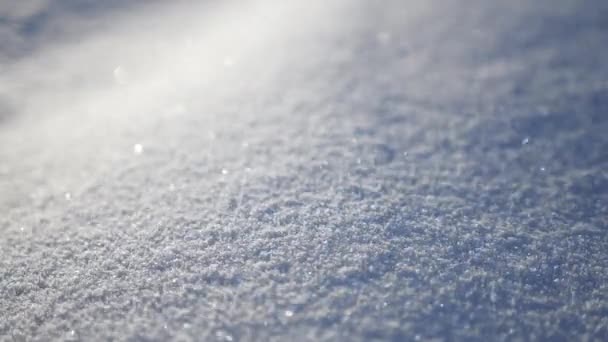 Neve câmera lenta, tiro de inverno congelado, Ciclone polar frio — Vídeo de Stock