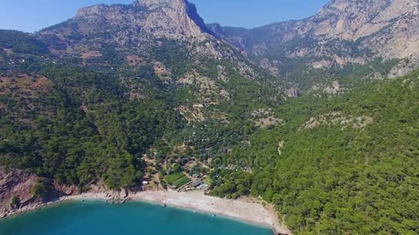 Vista aerea sulla spiaggia di Kabak — Video Stock