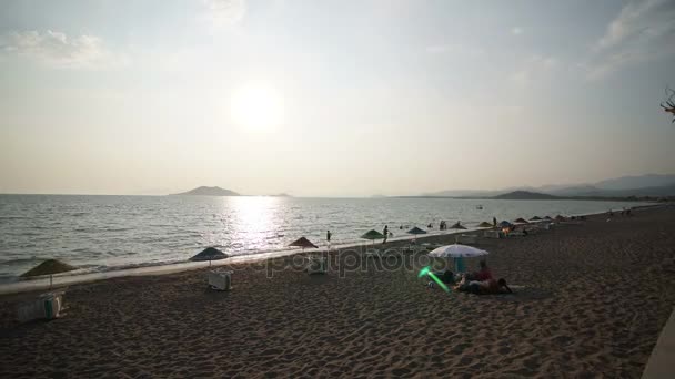 博德鲁姆土耳其 Calis 海滩 — 图库视频影像