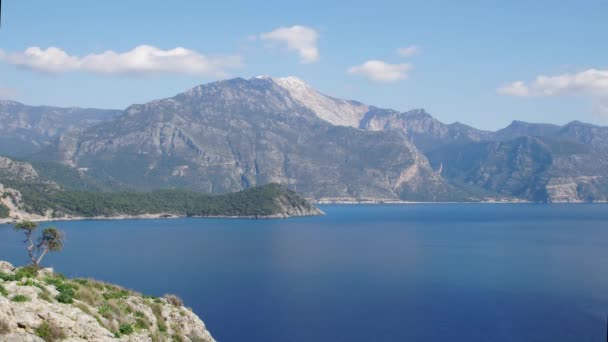 Babadag Τουρκία θέα από το νησί του Αγίου Νικολάου — Αρχείο Βίντεο