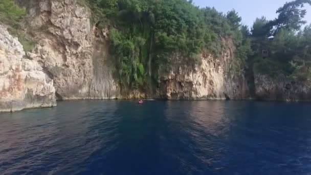 海上皮划艇在土耳其地中海 — 图库视频影像