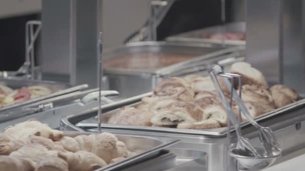 Otevřít snídaně formou bufetu — Stock video