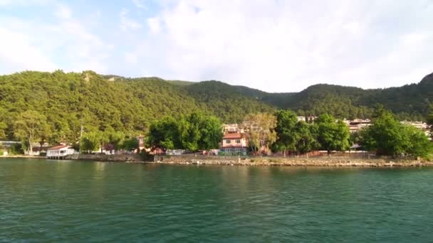 Fethiye Harbor Steady Shot with boat trip — Stock Video