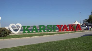 Izmir Karşıyaka Türkiye kentsel ve kıyı şeridi ayrıntıları