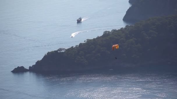 オリュデニズにあるトルコの空中ショット — ストック動画