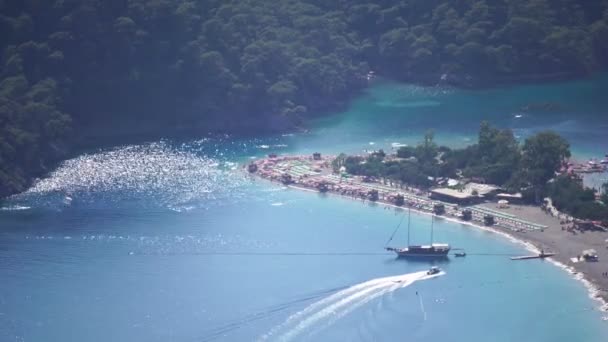 Luchtfoto van Oludeniz Turlkey — Stockvideo