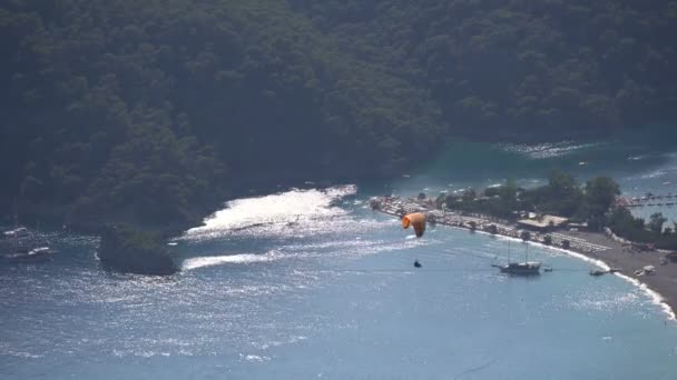 Luchtfoto van Oludeniz Turlkey — Stockvideo