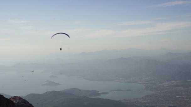 博德鲁姆土耳其格之滑翔伞运动 — 图库视频影像
