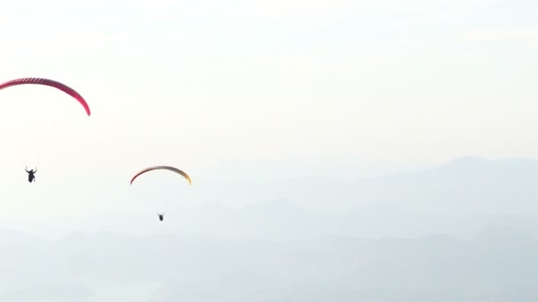 Fethiye Turecko Babadag Paragliding Sport — Stock video