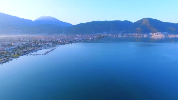 Fethiye Harbor temprano en la mañana — Vídeos de Stock