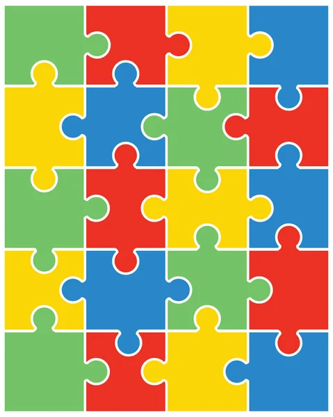 Colorful shiny puzzle — Stock Vector