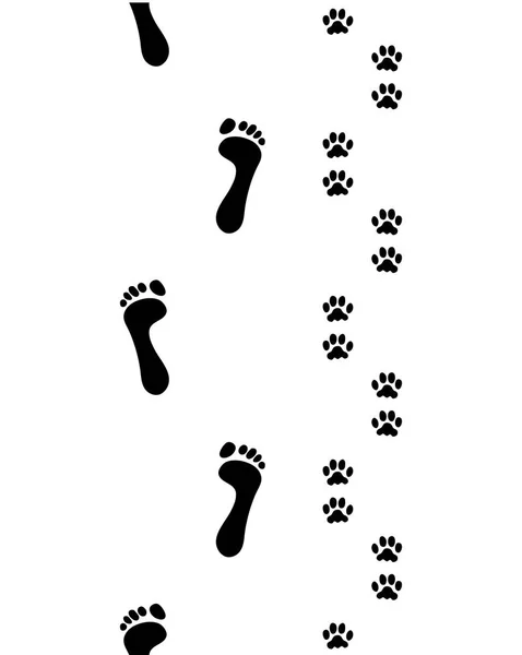 Patas y patas de perro — Vector de stock