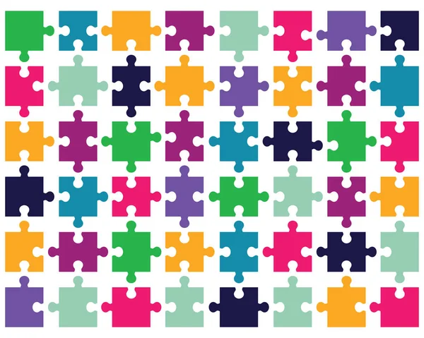 Stukjes van kleurrijke puzzel — Stockvector