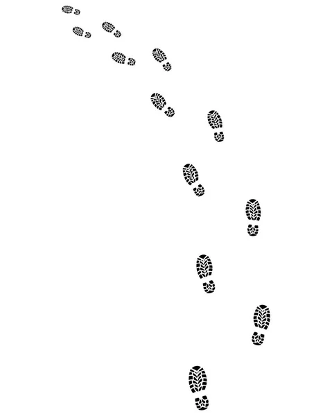 Fußspuren Rechts Oder Links Abbiegen — Stockvektor