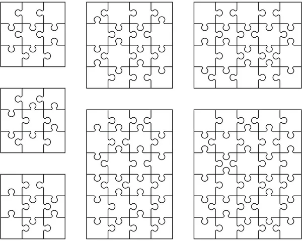 白いパズルの別の部分のベクトル図 — ストックベクタ