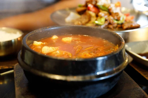 김치 찌개-한 식 — 스톡 사진