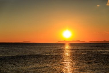 Gün batımı Anilao, Batangas, Filipinler