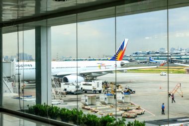 5 Nisan 2017 NAIA Havaalanı Terminal 2, Manila, Filipinler