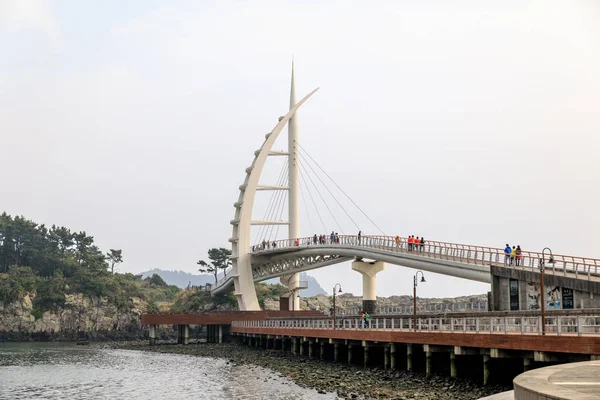 Saeseom Saeyeongyo mostu w Wyspa Czedżu, Korea Południowa — Zdjęcie stockowe