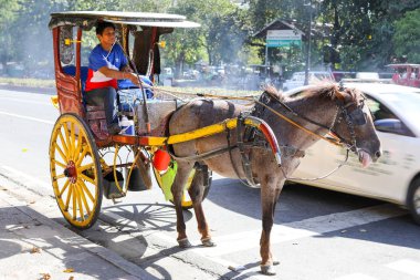 Intramuros, Manila, Philippi arabası ile 29 Ekim 2016 at