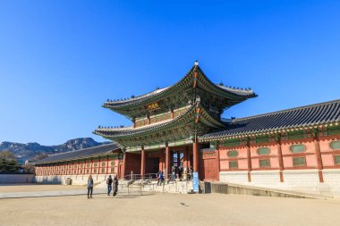 16 Aralık 2016 Geyongbokgung Palace Seoul, Güney Kore