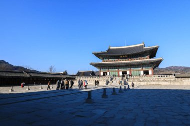 16 Aralık 2016 Geyongbokgung Palace Seoul, Güney Kore
