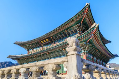 16 Aralık 2016 Geyongbokgung Palace Seoul, Güney Kore