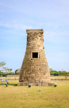 Gyeongju, Güney Kore Cheomseongdae. Eski Cheomseongdae olduğunu