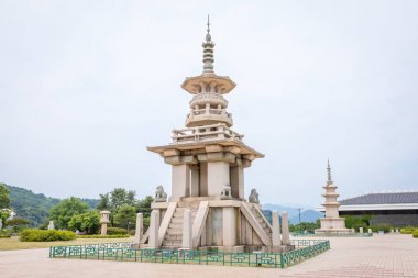 Taş pagoda Dabotap Gyeongju Ulusal Müzesi Gyeongsa'nde
