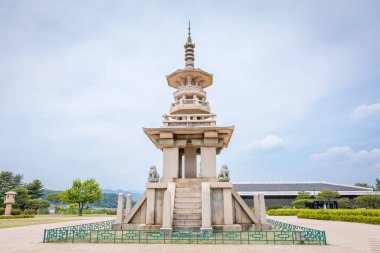 Taş pagoda Dabotap Gyeongju Ulusal Müzesi Gyeongsa'nde