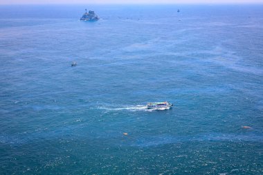 21 Haziran 2017 Deniz Manzaralı Taejongdae fener, Busan, yani gördün