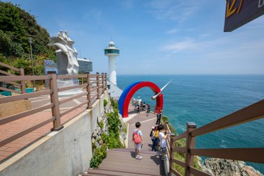 21 Haziran 2017 Taejongdae Yeongdo fenerinde park, Busan, Güney