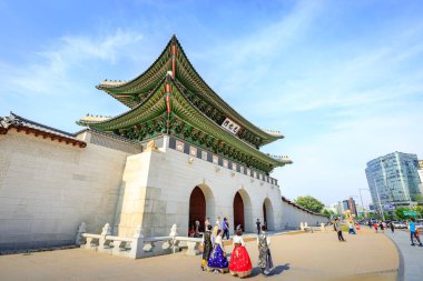 Seoul City, Kore Gwanghwamun geçit üzerinde 19 Haziran 2017