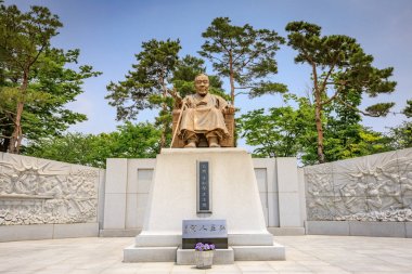 Seoul, South Korea - Statue of Lee Si-yeong, first vice presiden clipart
