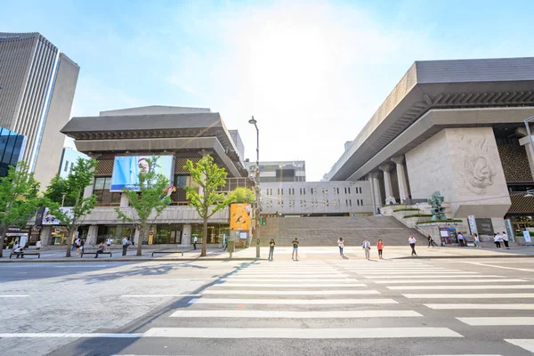 19 de jun de 2017 Centro Cultural de Sejong na Praça Gwanghwamun, Seul — Fotografia de Stock