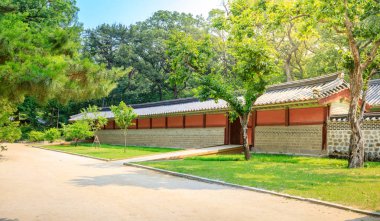 Jongmyo tapınak 17 Haziran 2017 yaz, Seul, Kore - Dünya