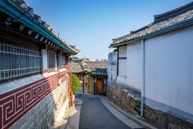 Bukchon Hanok Köyü Jun19, 2017 yılında Seoul city, South Korea
