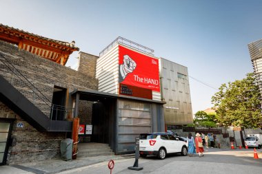 Hyundai kartı tasarım kütüphanesi üzerinde 19 Haziran 2017 Seoul city, Kore