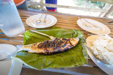 Filipino favorit balık ızgara bangus - Milkfish