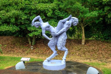 Erotizm Jeju Loveland Tema Parkı 7 Ekim 2017 üzerinde ben heykel
